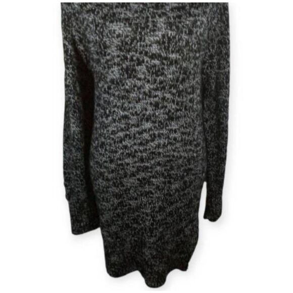 POOF BLACK MARBLED TURTLENECK SWEATER DRESS SZ.L EUC. - Picture 4 of 8